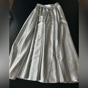 Muse by Marchesa silver circle skirt maxi full 4 pockets, special occasion